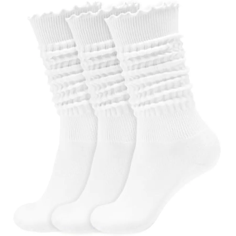 Boot Sock Slouchy - Women's Ruffle Slouchy Socks 3 Pack