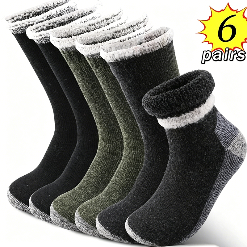 Wool Hiking Sock - 6 Pairs Merino Men's Wool Hiking