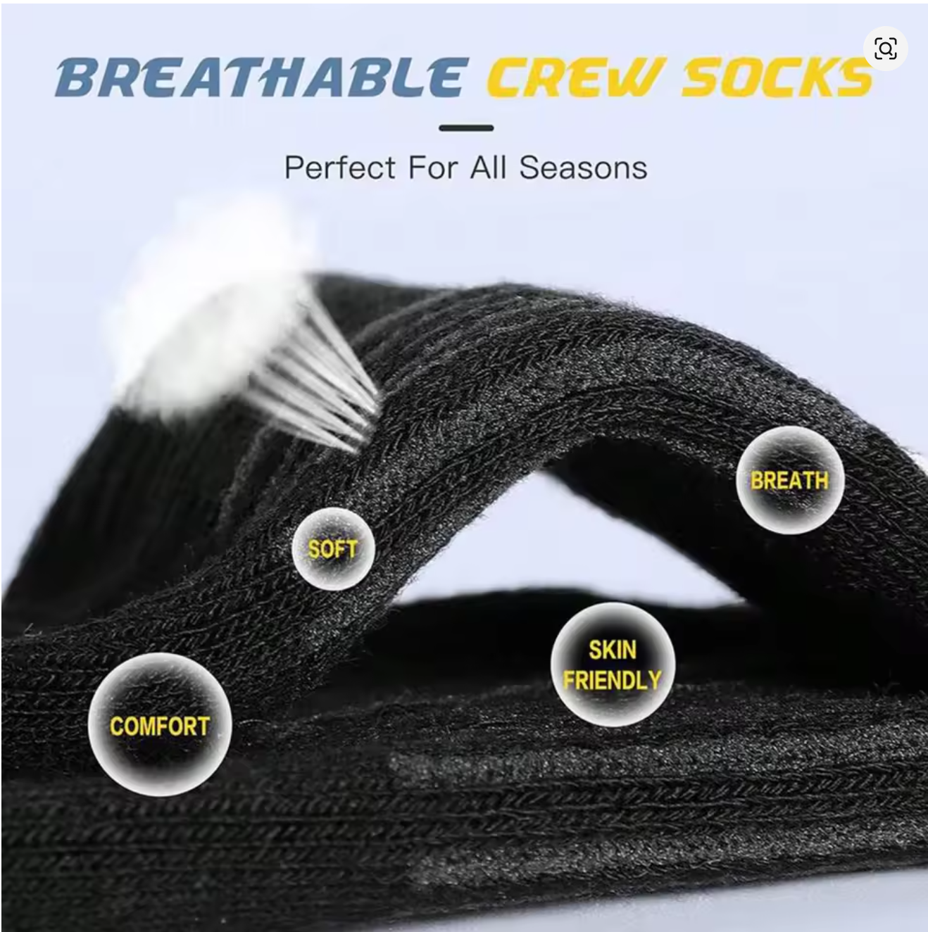 Men's 6 Pairs Pack High Perfor - огляд і ціна Cotton Crew Sock Pack