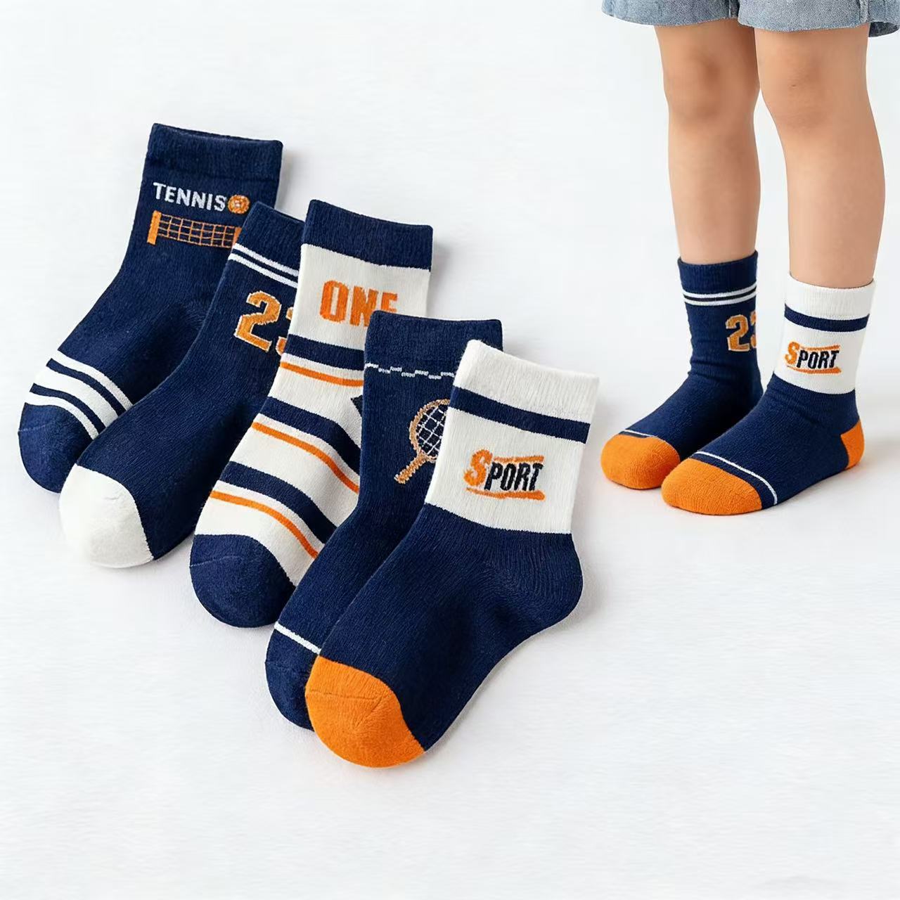 Children's Socks 5-Pack – Boys - огляд і ціна Cotton Crew Sock Pack