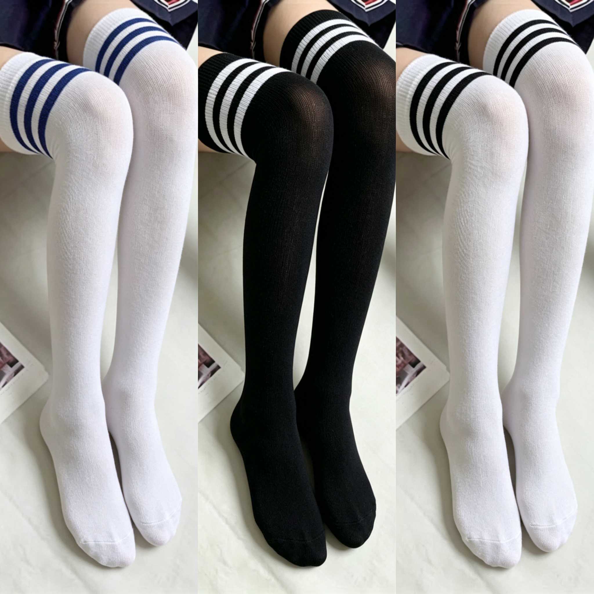 New Student Style Black and Wh - огляд і ціна Knee High Sock Women
