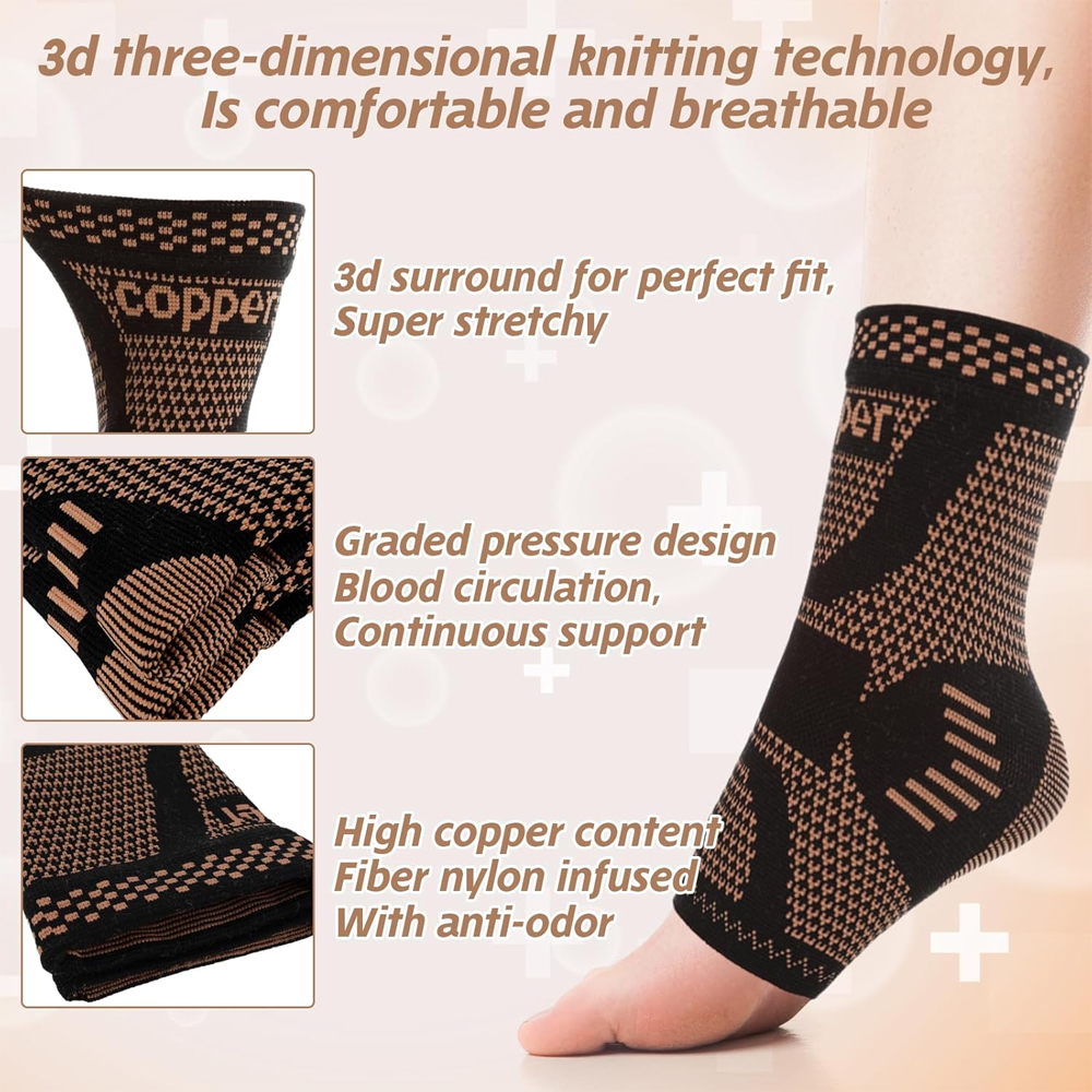 2PCS Copper Ankle Brace Suppor - огляд і ціна Ankle Brace Sock