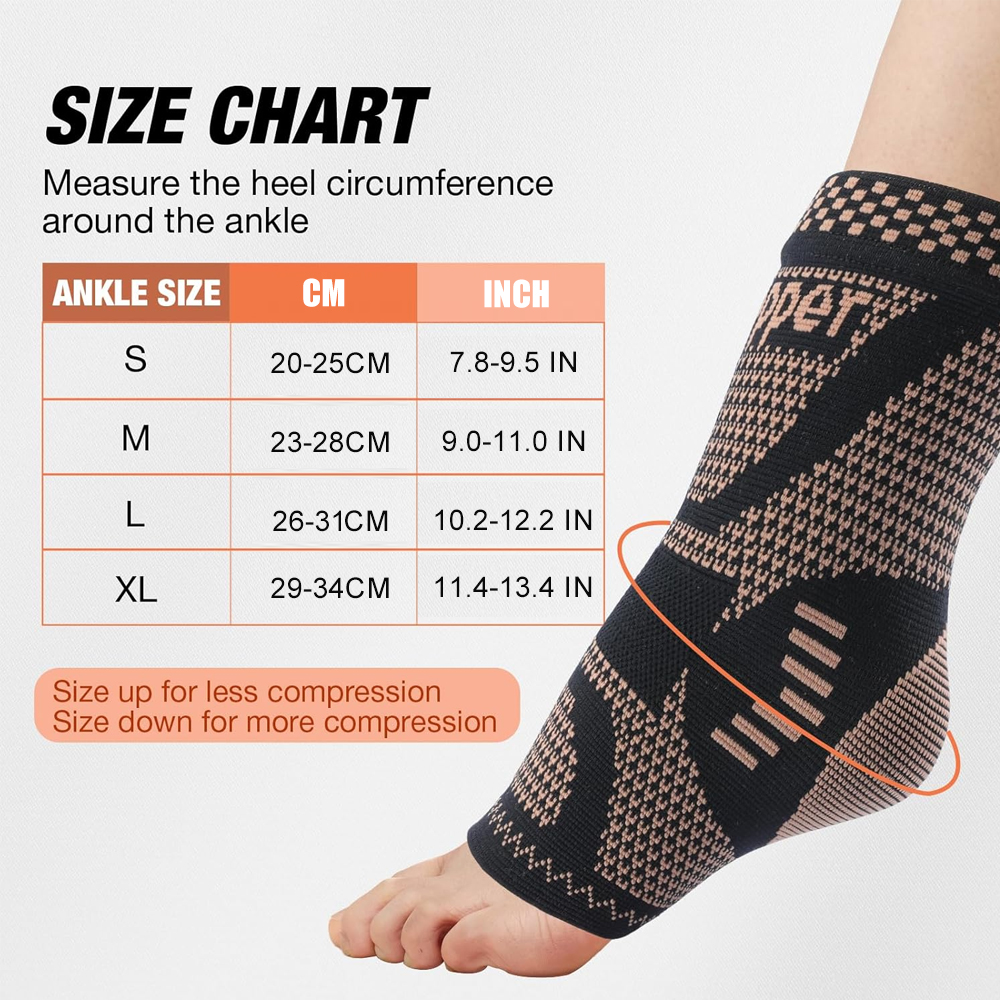 2PCS Copper Ankle Brace Suppor - огляд і ціна Ankle Brace Sock