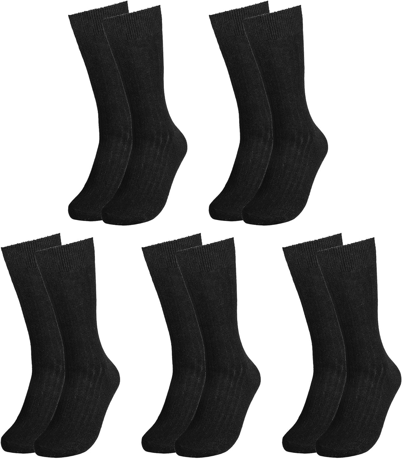 Men Dress Socks 5-Pack Plain R - огляд і ціна Cotton Crew Sock Pack